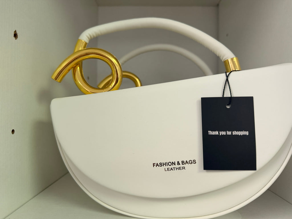 Pu Leather Semi circular handbag