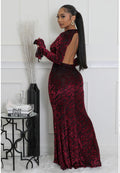 Open back long dress