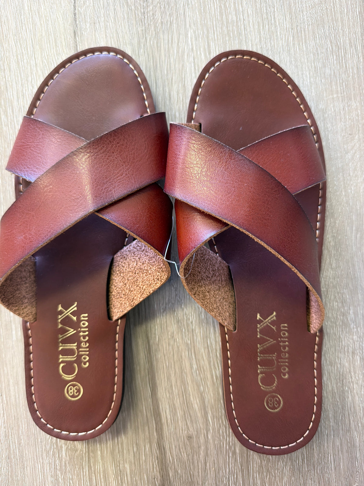 Crossed Leather sandals