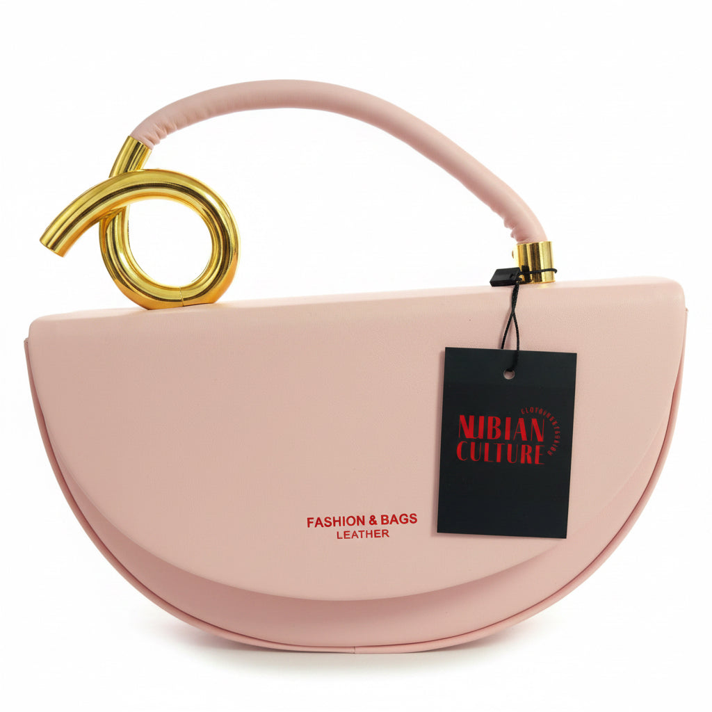 Pu Leather Semi circular handbag