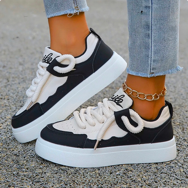 Women Fashion Casual Plus Size Thick-Soled Sneaker